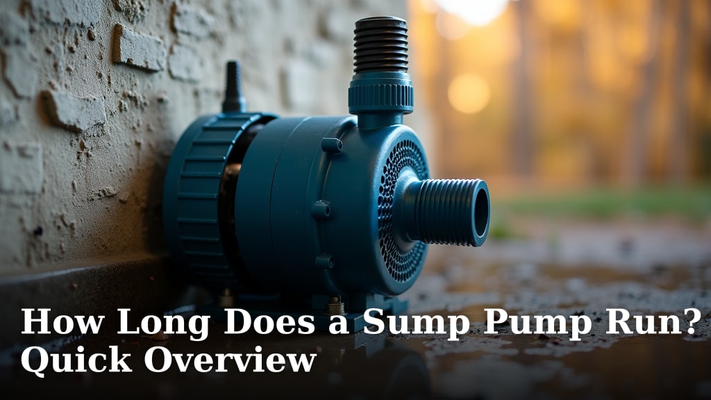 How Long Does a Sump Pump Run? A Quick Overview