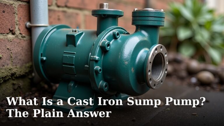What Is a Cast Iron Sump Pump? The Plain Answer