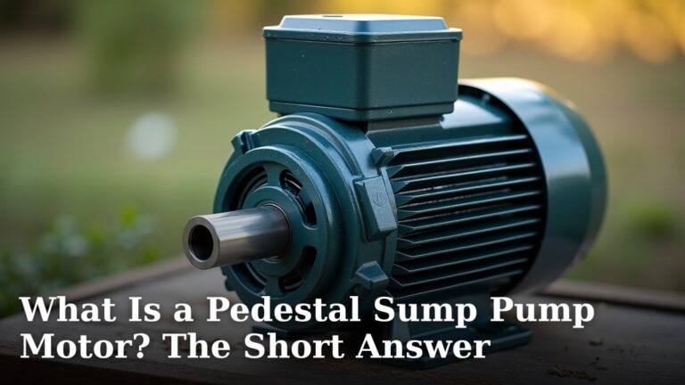 What Is a Pedestal Sump Pump Motor? The Short Answer