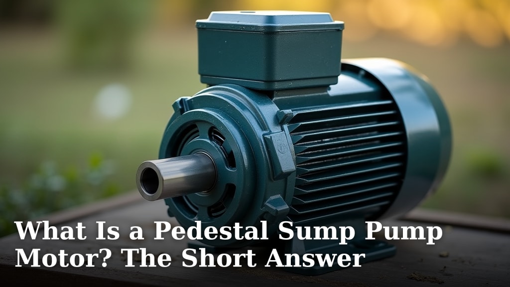 What Is a Pedestal Sump Pump Motor? The Short Answer