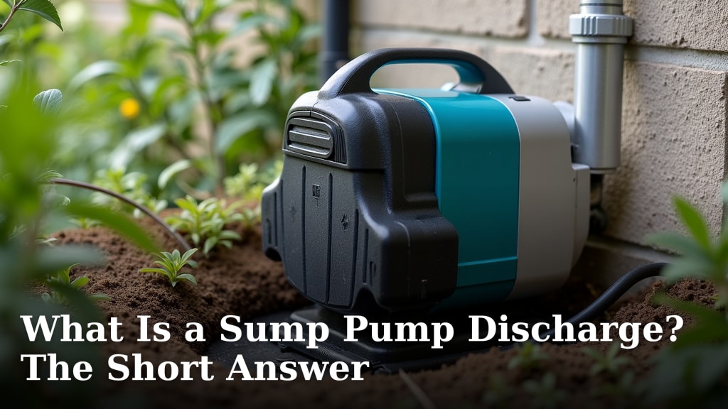 What Is a Sump Pump Discharge? The Short Answer