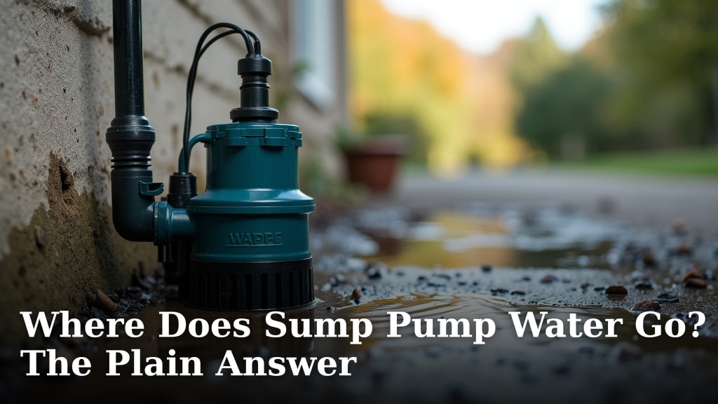 Where Does Sump Pump Water Go? The Plain Answer